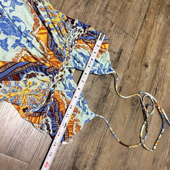 SKY Halter Top Maxi Dress, Slinky Fit Brightly Printed Summer Dress Size Small - Picture 14 of 14